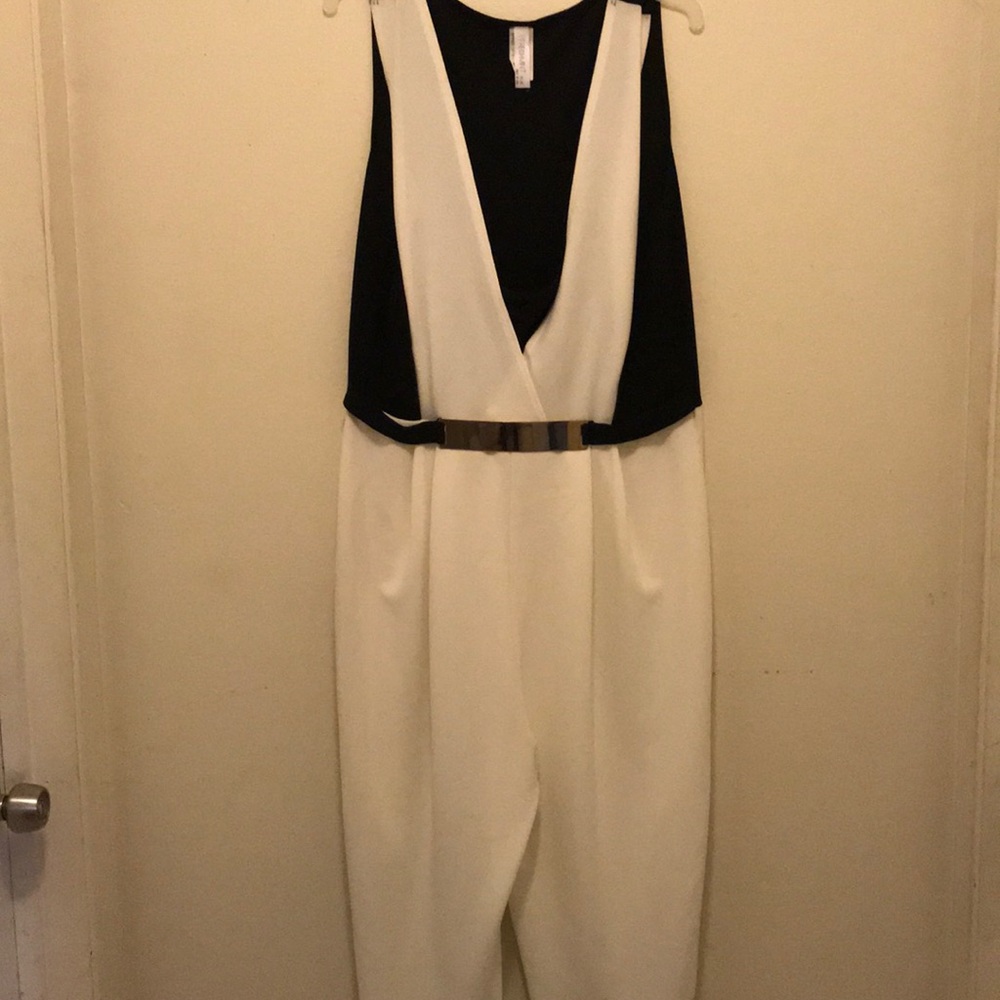 White and black jumpsuit